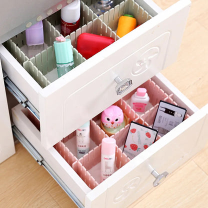 8Pcs Adjustable Drawer Organizer Dividers DIY Storage Rack for Kitchen Cutlery Bedroom Clothes Accessories Socks Underwear